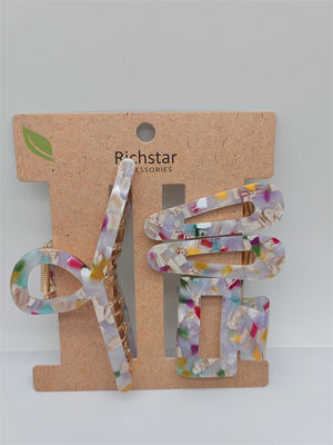 Ελαφριά ακετάτη εξαρτήματα μαλλιών Claw Clip hairpin ανθεκτικό πολυχρωματικό