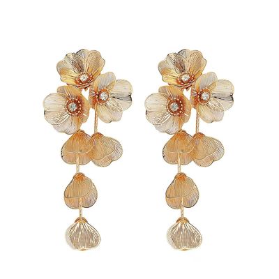 Πλατιωμένα πολυτελή ακουστικά Unisex Stud με vintage στυλ και γυαλισμένο χρυσό φινίρισμα