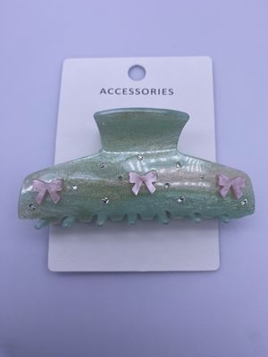 Unisex καθαρό και φρέσκο ακρυλικό hair claw clip με Bowknot διακόσμηση σχεδιασμό
