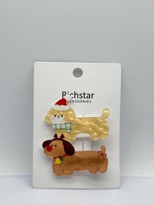 Μοναδικό σχεδιασμό Γλυκό ζώο Ακρυλικό 2 πακέτα Κλιπ μαλλιών