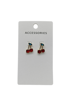 Νέο Κόκκινο Ζιρκόν Κεράσι Νεφάκια Νεφάκια Φρούτα για Γυναίκες Κορίτσια