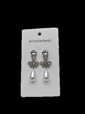 Γυναικεία Υψηλής Ποιότητας Επιχρυσωμένα Σκουλαρίκια με Τόξο Τάση Κράμα Κοσμήματα Εξαιρετικό Στρας Ζιργκόν Μόδα Μαργαριτάρι Ήθος