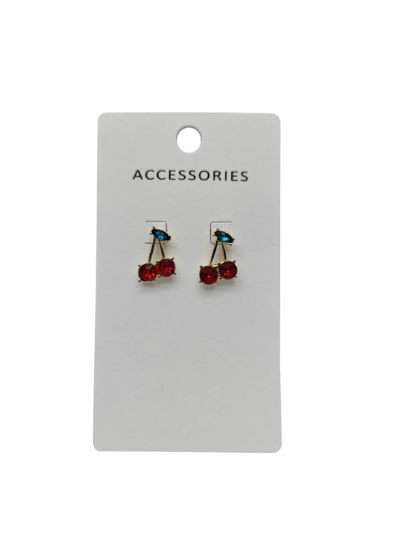 Νέο Κόκκινο Ζιρκόν Κεράσι Νεφάκια Νεφάκια Φρούτα για Γυναίκες Κορίτσια