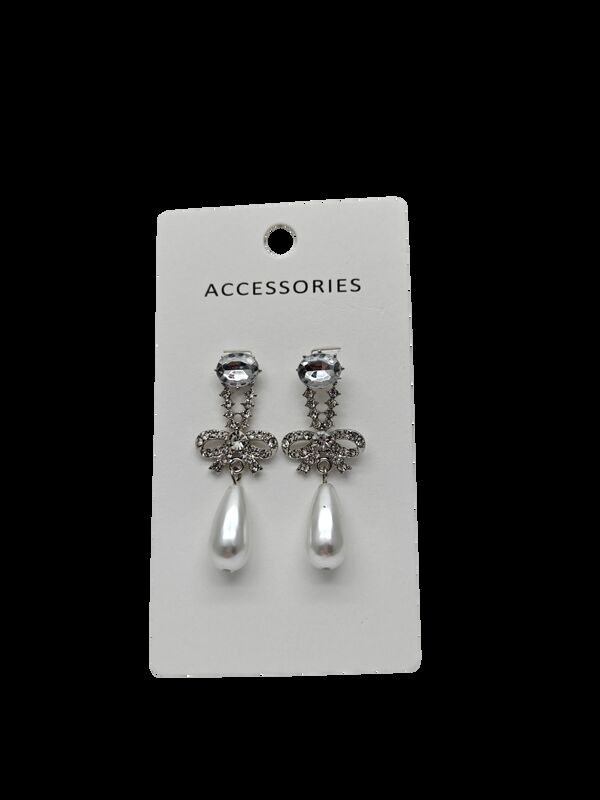 Γυναικεία Υψηλής Ποιότητας Επιχρυσωμένα Σκουλαρίκια με Τόξο Τάση Κράμα Κοσμήματα Εξαιρετικό Στρας Ζιργκόν Μόδα Μαργαριτάρι Ήθος